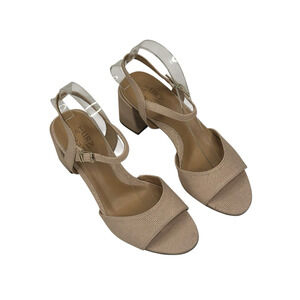 Naturalizer Daisy Ankle Strap Block Heel Open Toe Rose Sandals Size 7.5M New $99